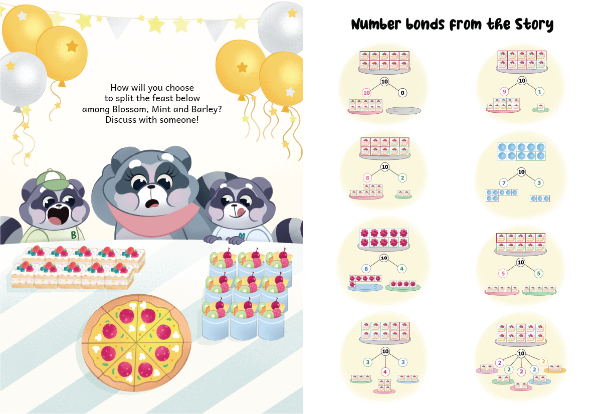 The Sweetest Coin - Number Bonds within 10, Learning the value of sharing