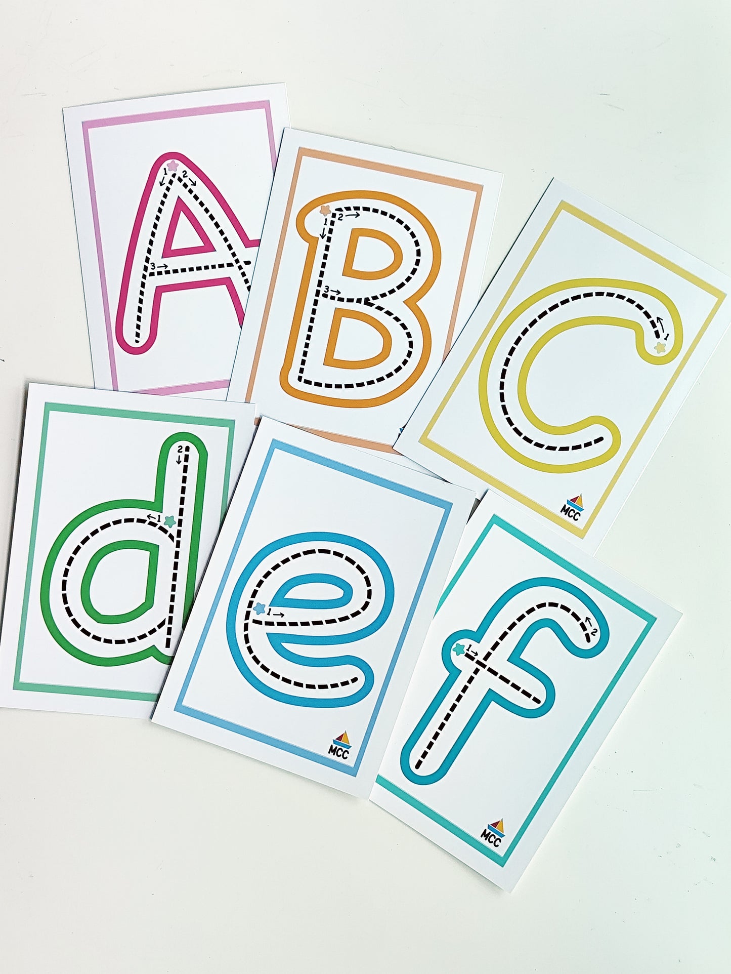 English Alphabet A to Z Reusable Tracing Cards