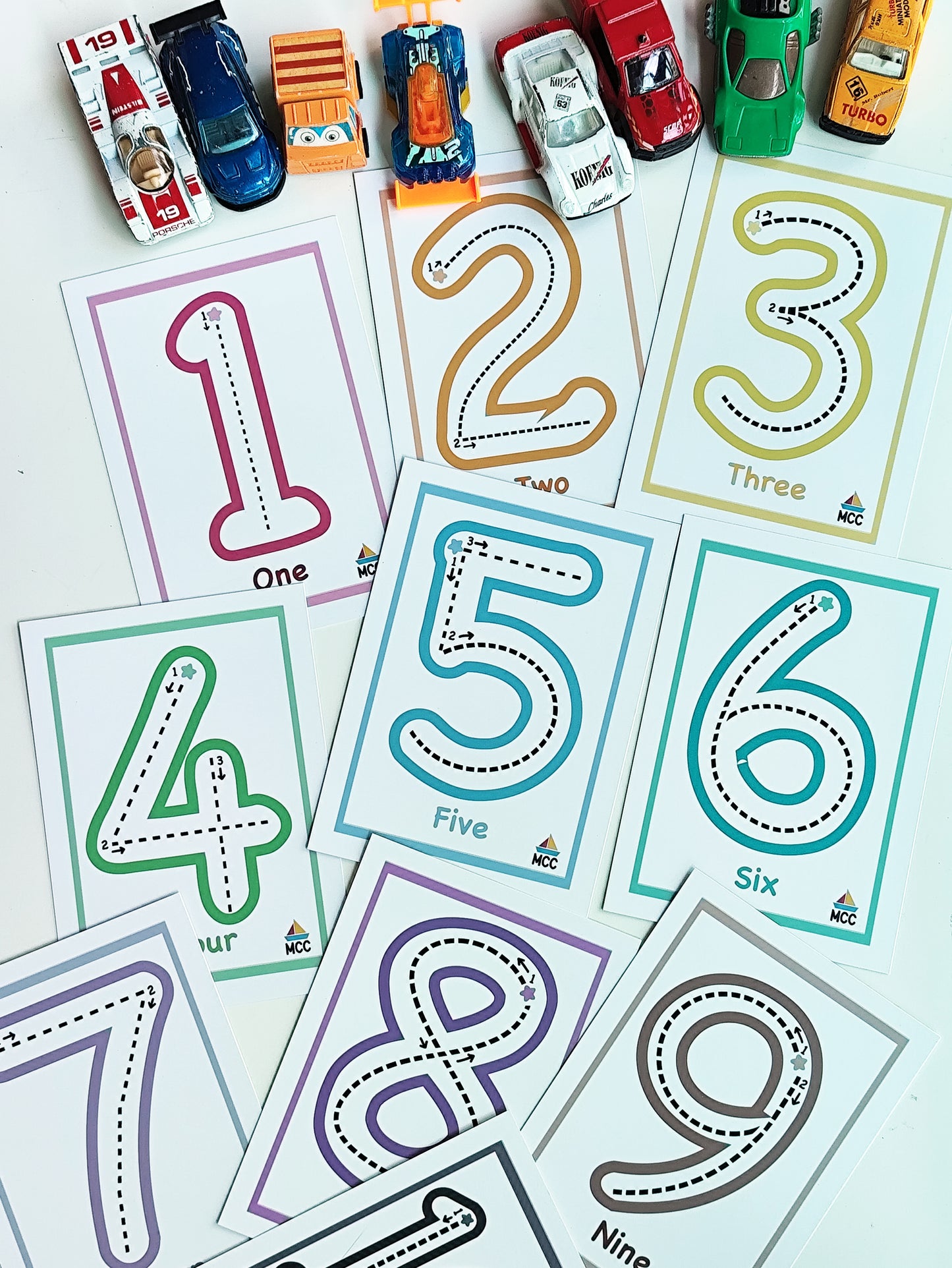Numbers 1 to 10 Reusable Tracing Cards
