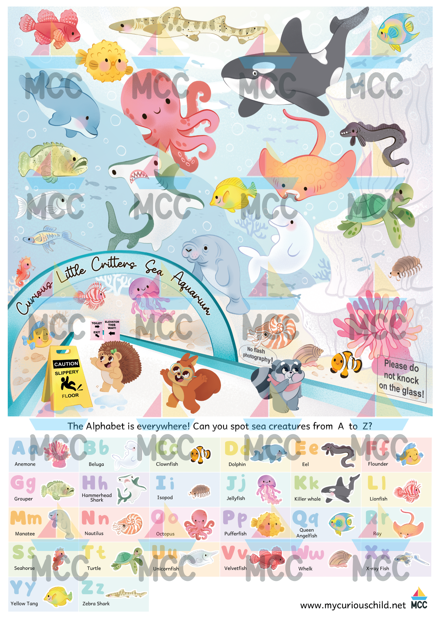 Search & Find A3 Digital Poster Set: 1-10, A-Z (3-6yo)
