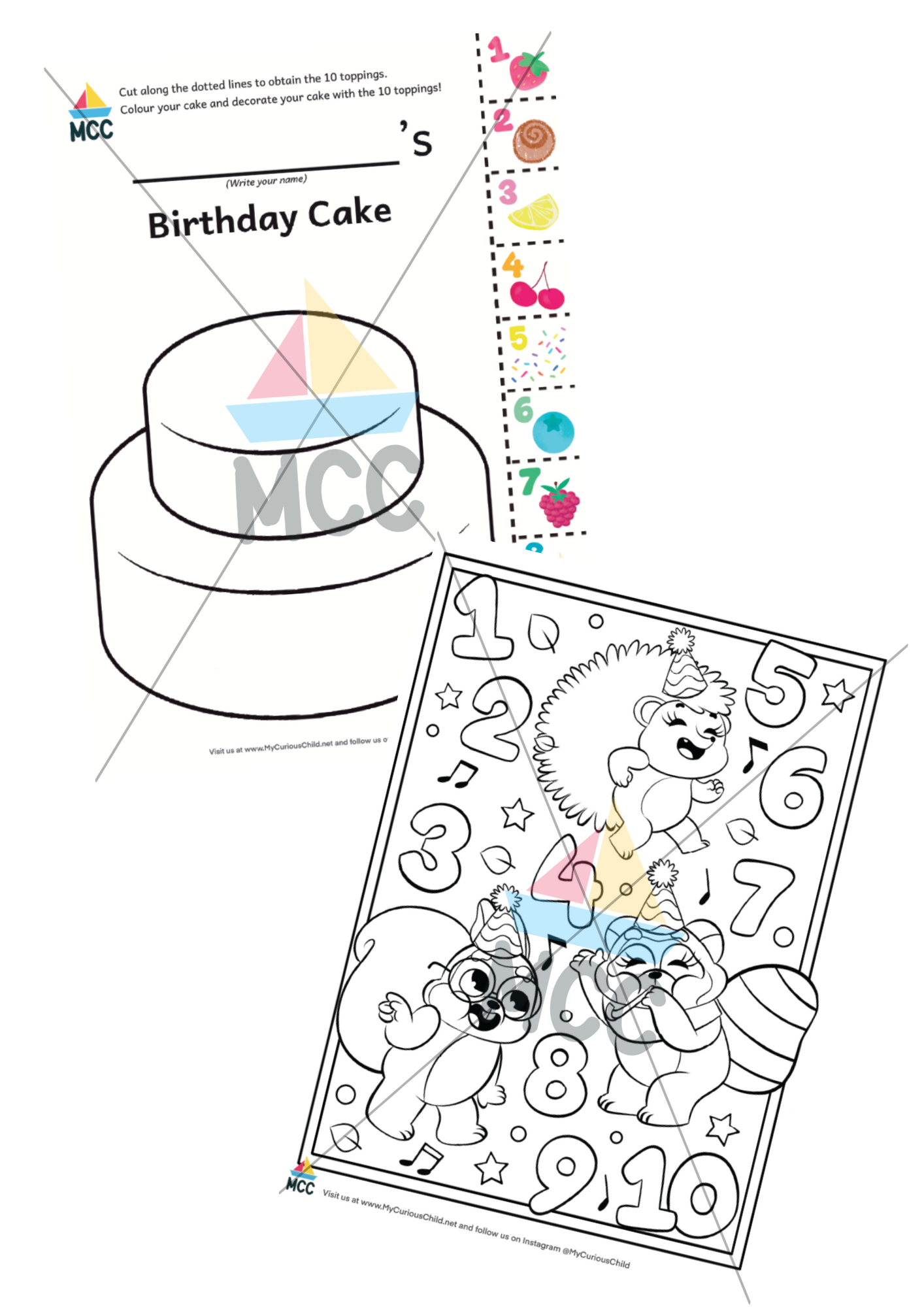 Play and Learn Extension Printable Pack - Numbers 1 to 10