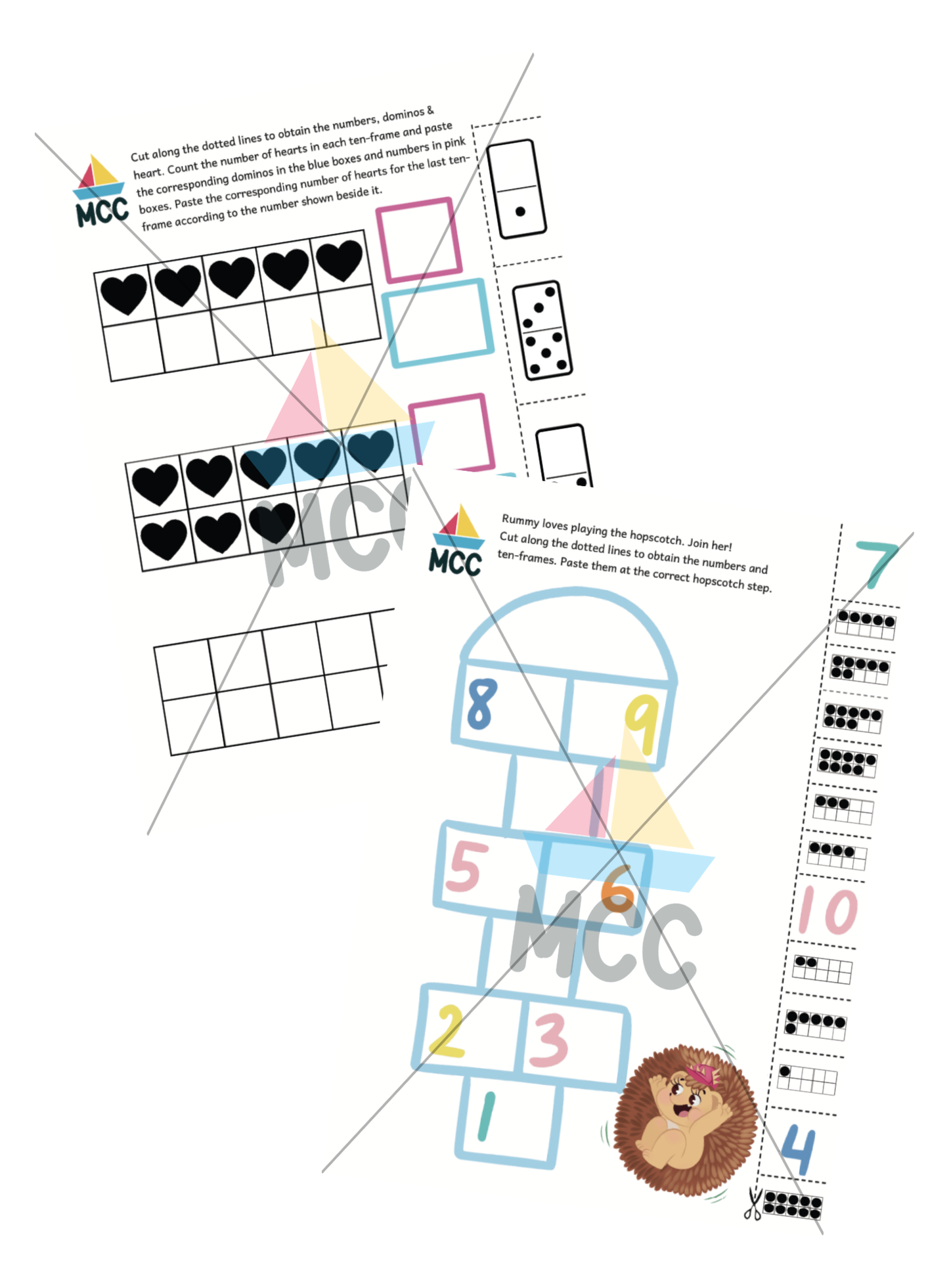 Counting and One-to-one correspondence - Digital Printable Pack(3-6yo)