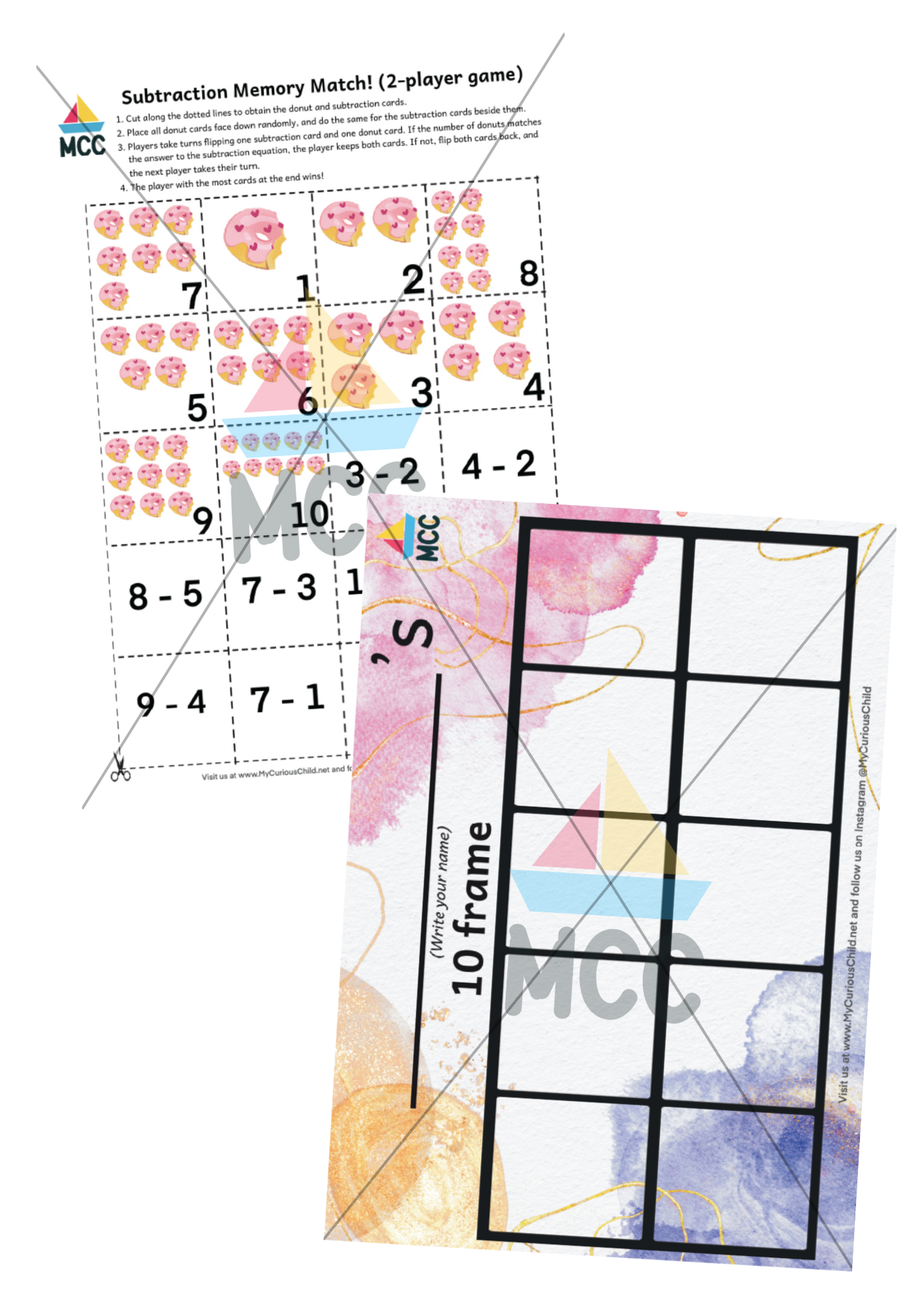 Play and Learn Extension Printable Pack - Addition and Subtraction