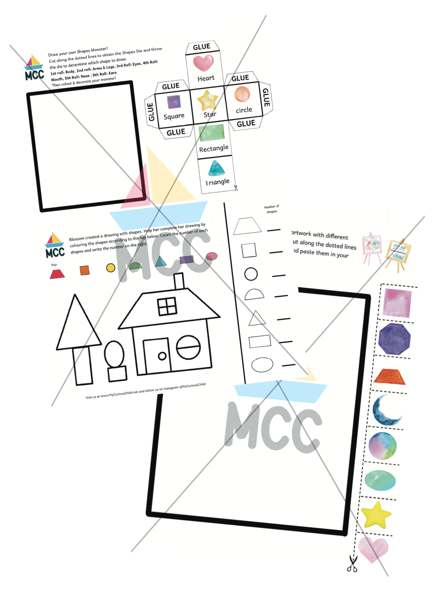 2D and 3D Shapes - Play and Learn Extension Printable Pack (4-7yo)