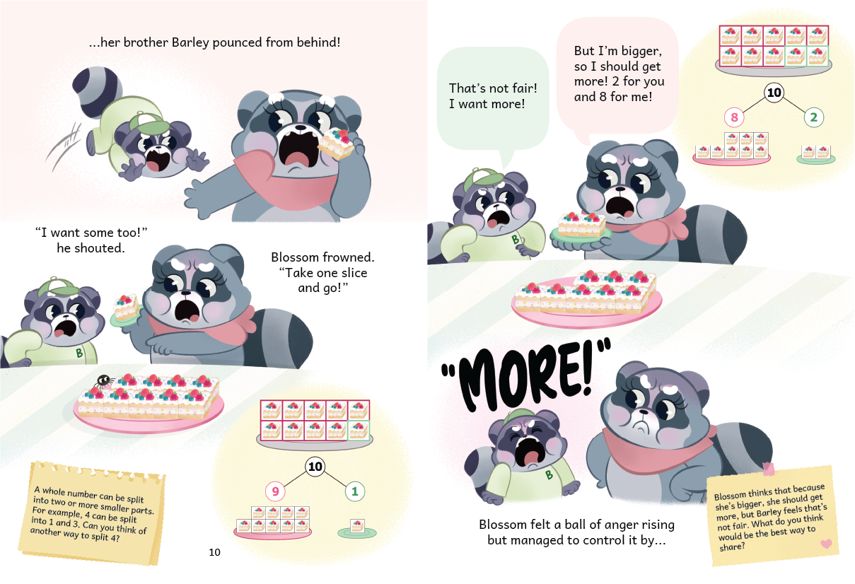 The Sweetest Coin - Number Bonds within 10, Learning the value of sharing