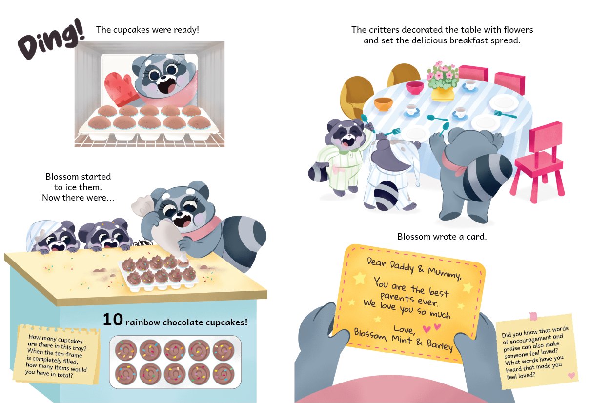 The Breakfast Surprise - Counting, One-to-one correspondence, Learning how to show Love