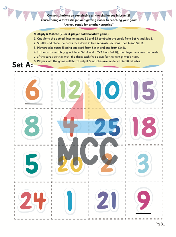 Multiplication - Play & Learn Activity Book (6-8yo)