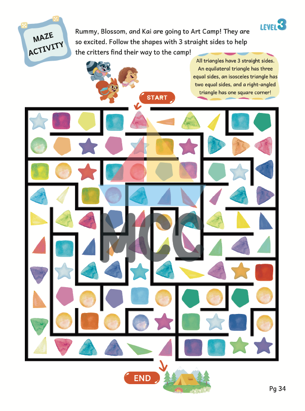 2D and 3D Shapes - Play & Learn Activity Book (5-7yo)