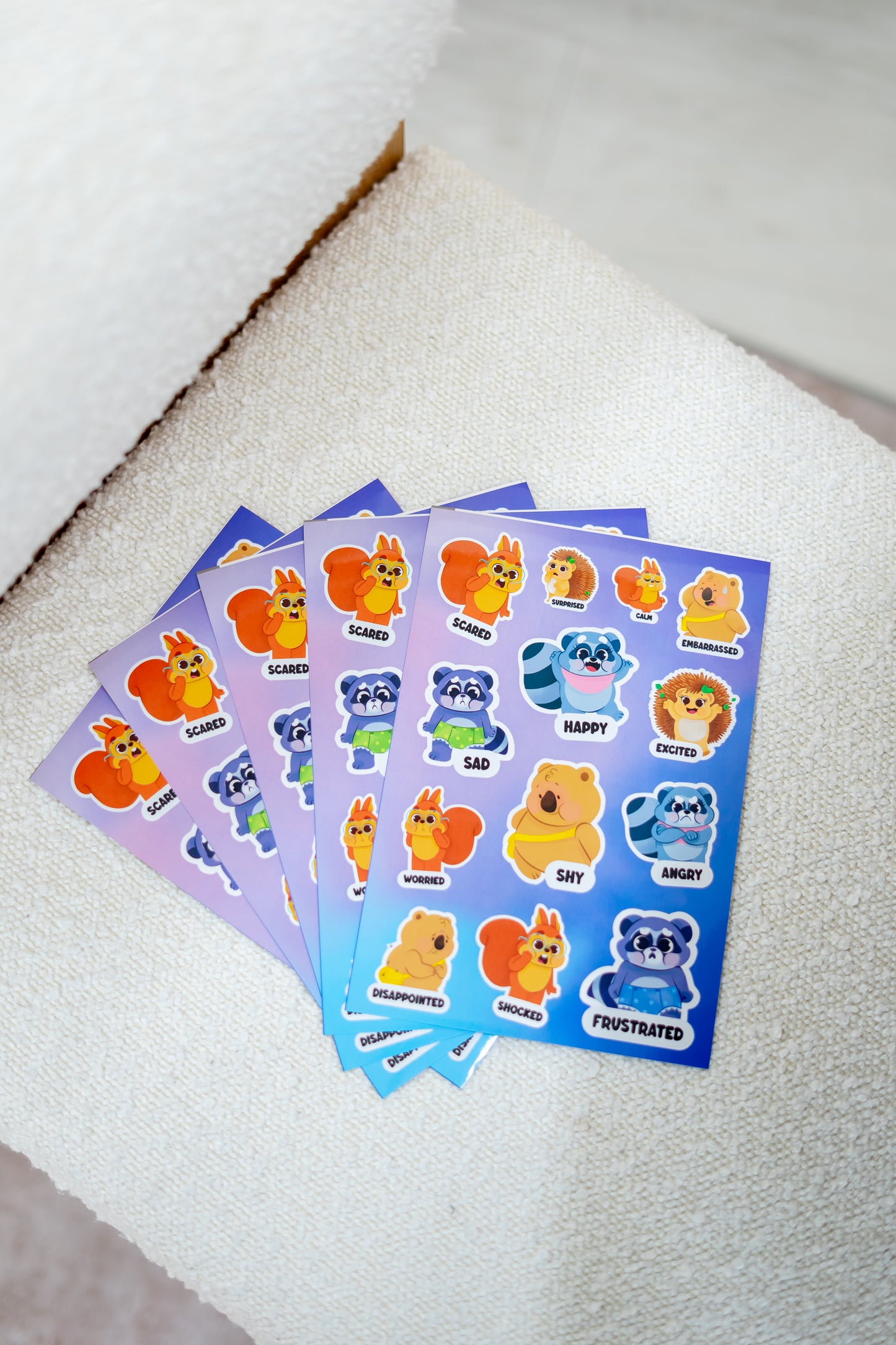 Emotions, Numbers, Colours Stickers Set