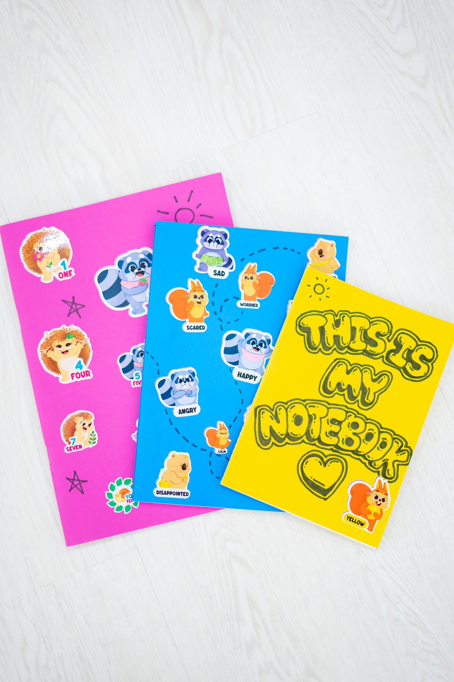 Emotions, Numbers, Colours Stickers Set