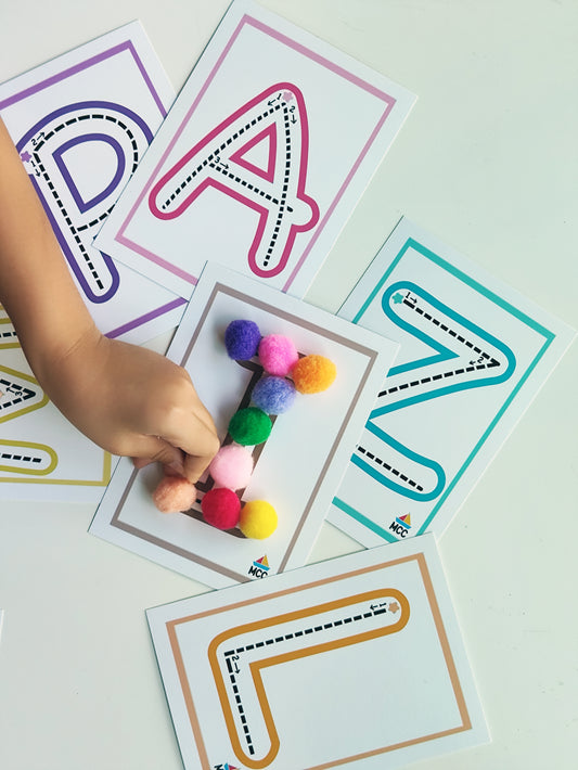 English Alphabet A to Z Reusable Tracing Cards