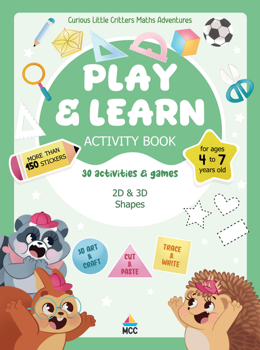 2D and 3D Shapes - Play & Learn Activity Book (4-7yo)